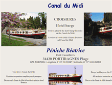 Tablet Screenshot of bateau-beatrice.com